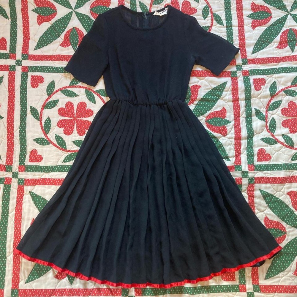 Vintage sheer fit and flare dress